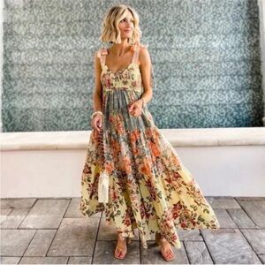 FREE PEOPLE Bluebell Warm Combo Maxi Dress XS NWT
